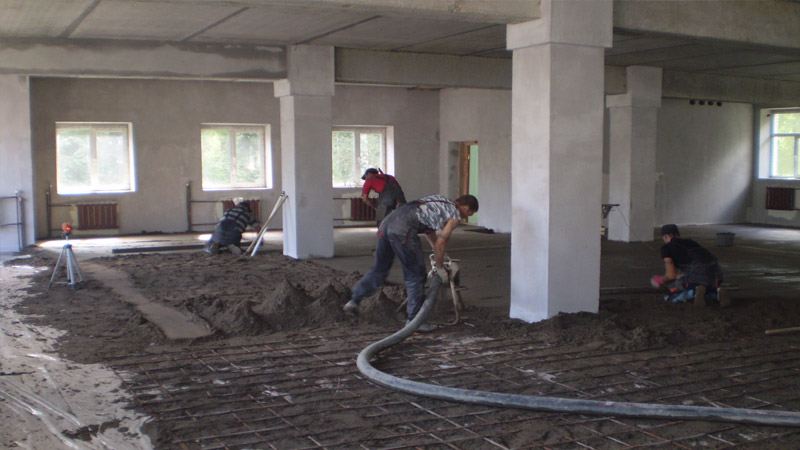 Технология заливки бетонного пола на армированное основание